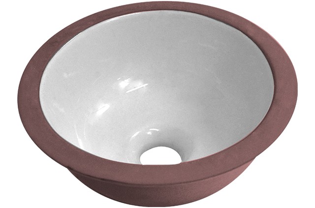 Cuba para banheiro redonda louça embutir 36cm