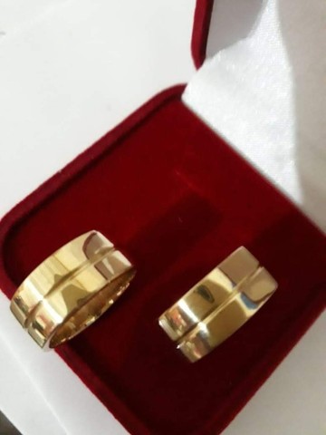 aliança moeda Antiga  noivado ou casamento - Foto 3