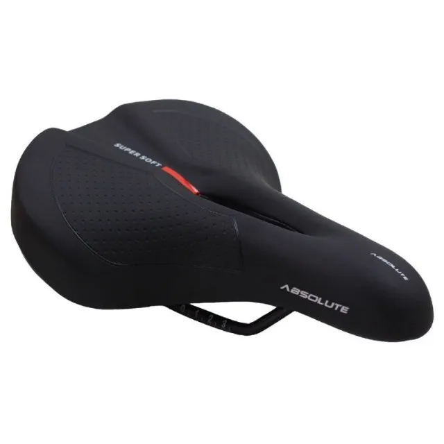 Selim Bicicleta Absolute Supersoft City Feminino Vazado Preto para Speed ou MTB 250mm 7947
