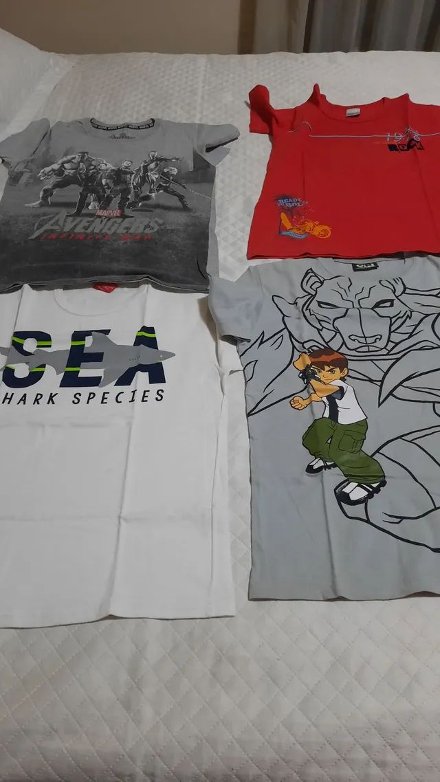 Camisetas tam.10, seminovas. 12,00 cada - Foto 2