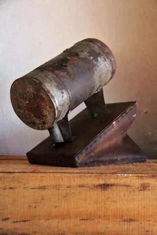 Fole Aquecedor Brasas - Metal Madeira / Couro - Anos 30 - Foto 6