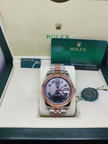 Promoção relógio Rolex datejust roman TWOTONE everose