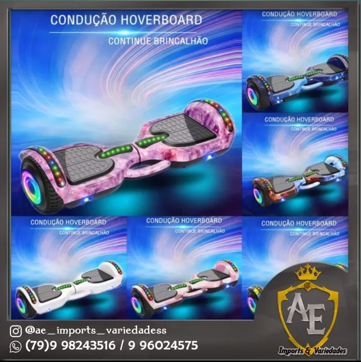 Hoverboard Elétrico com Luzes LED