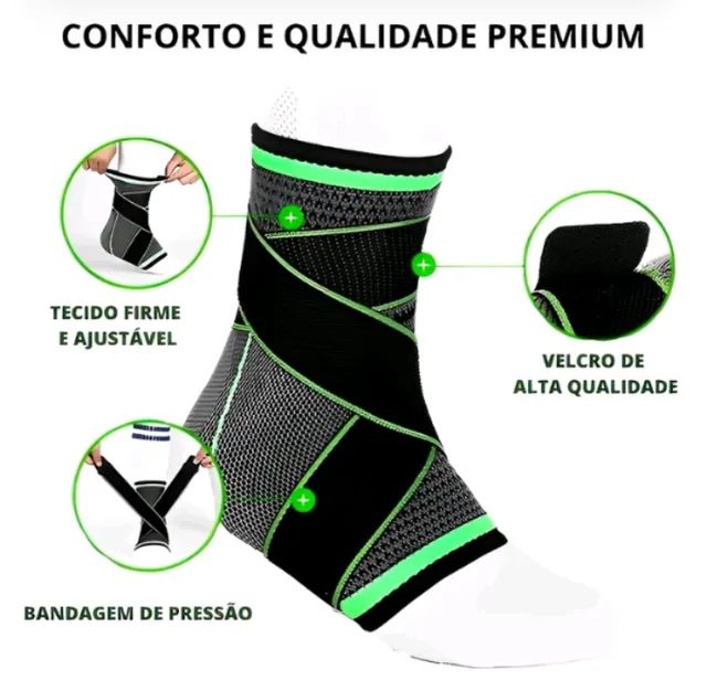 Tornozeleira elástica compressão esportiva  - Foto 4