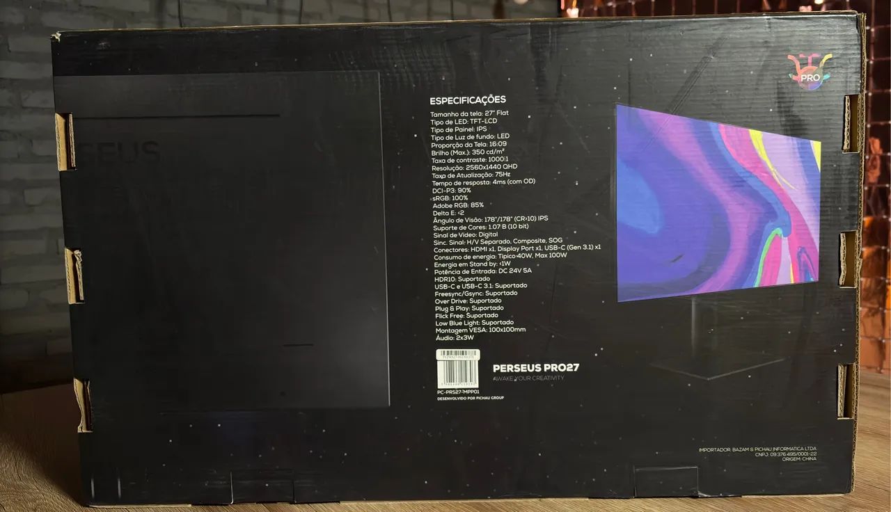 Monitor'' Perseus Pro27 2k 10bits 90% DCI-P3 100% SRGB - Foto 4