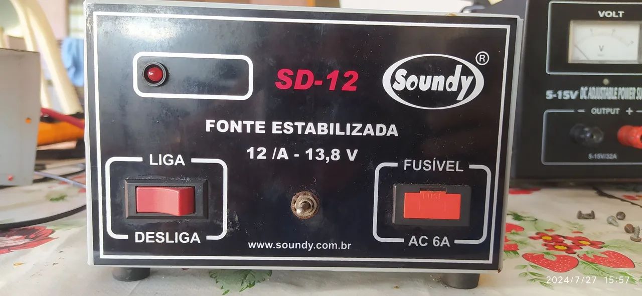 Fonte Estabilizada Soundy SD-12 12A - 13,8V rádio px