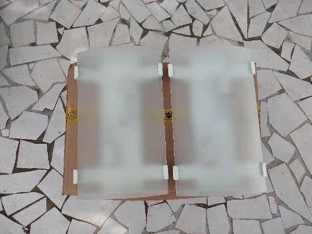  TRÊS lustres retangular