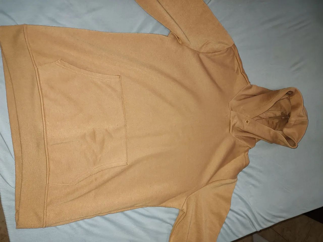 Blusa de Moletom com Capuz Bege