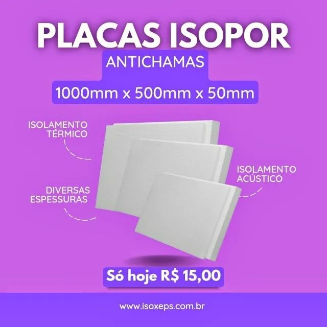 Isolamento com isopor EPS placas