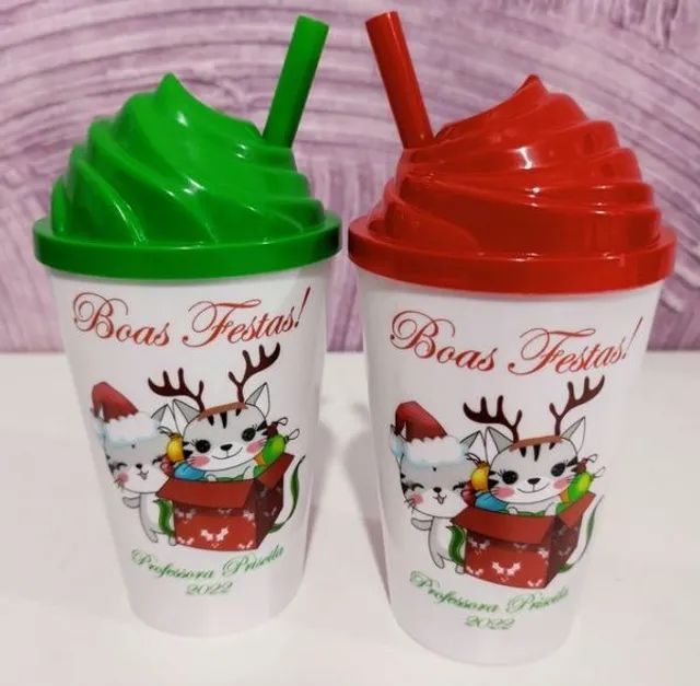 Copos com tampa e canudo festa infantil personalizados - Foto 3