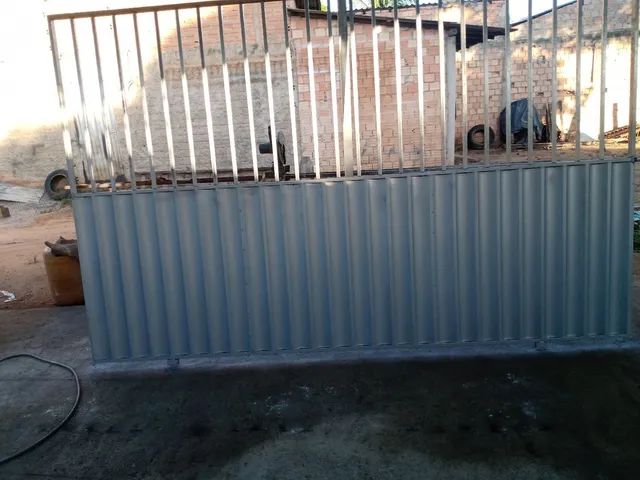 Portão sem a porta 1100 todo no galvanizado tamanho padrão  - Foto 2