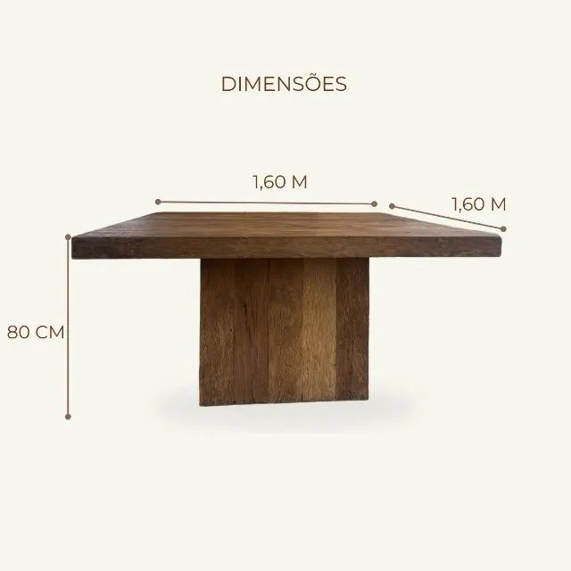 Mesa nobre madeira maciça - Foto 3