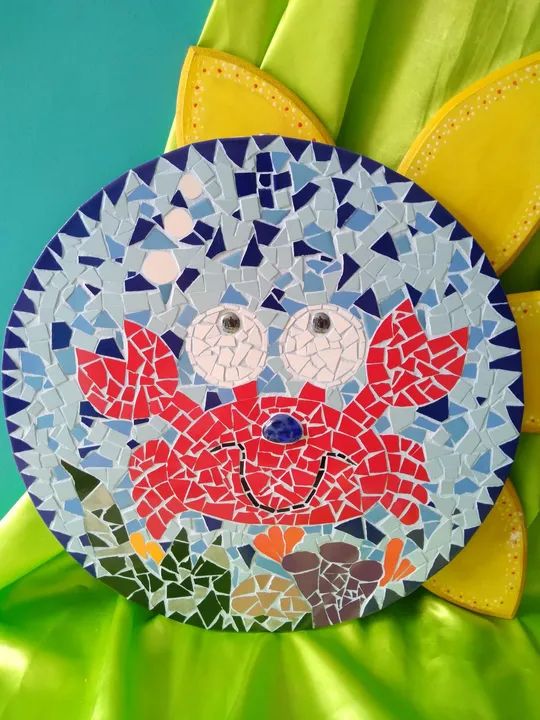 Mandala em mosaico fundo do mar