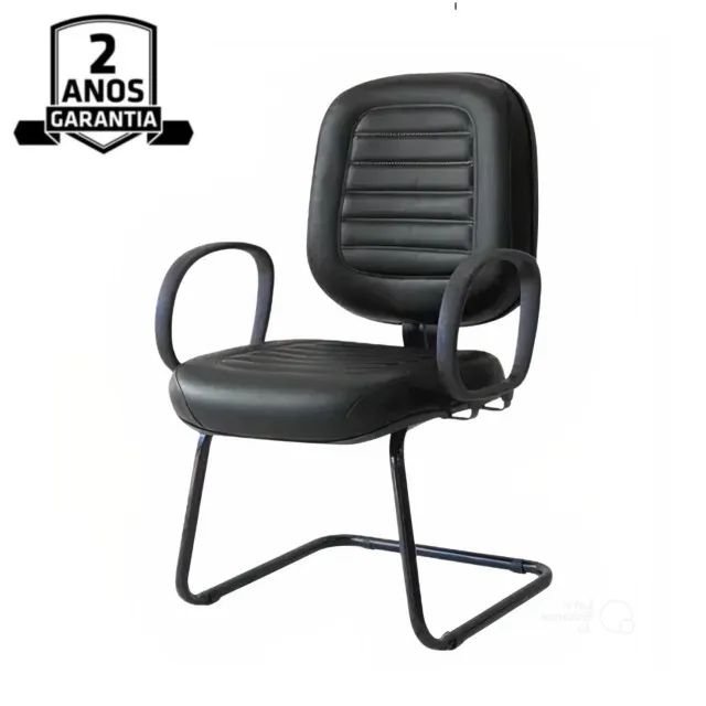 Cadeira Diretor Base em ?S? Preta com Braço Corsa Conforto Ergonômico Modelo 30300 - Foto 5