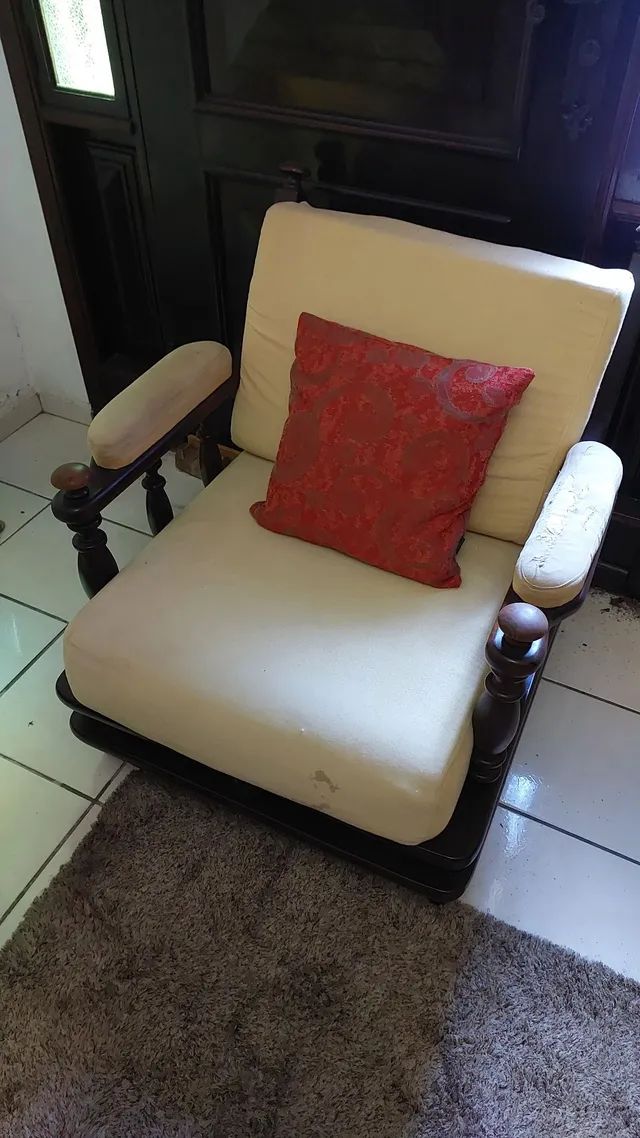 Conjunto de sala madeira maciça  - Foto 2