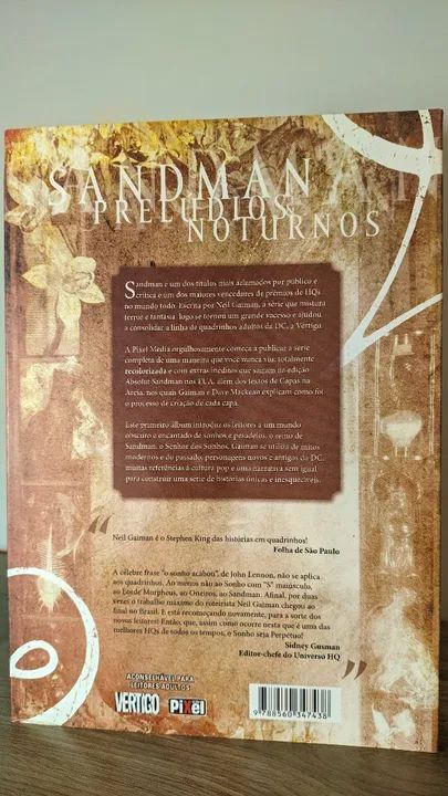 Sandman - Prelúdios e Noturnos vol. 1 (10/2008) Pixel Media - Capa cartão - Foto 2