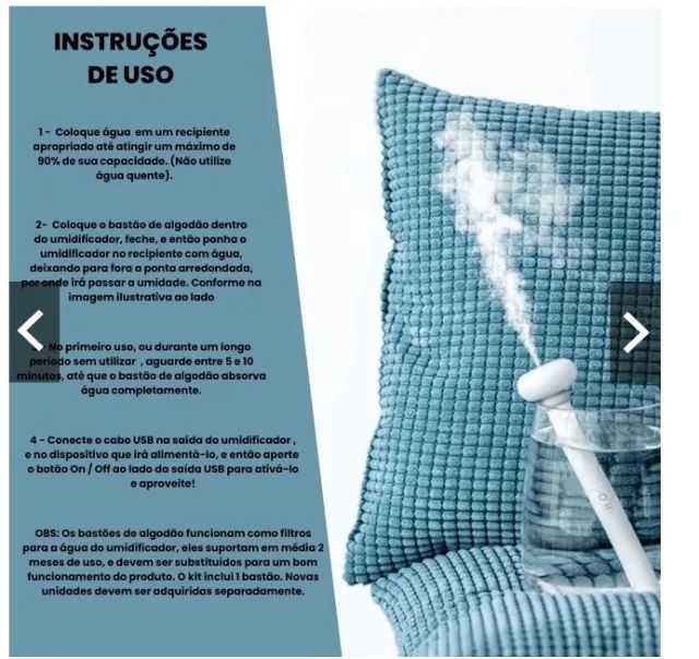 Umidificador de Ar Ultrassônico Caneta Portátil USB Para Garrafa Copo Difusor Portatil - Foto 5