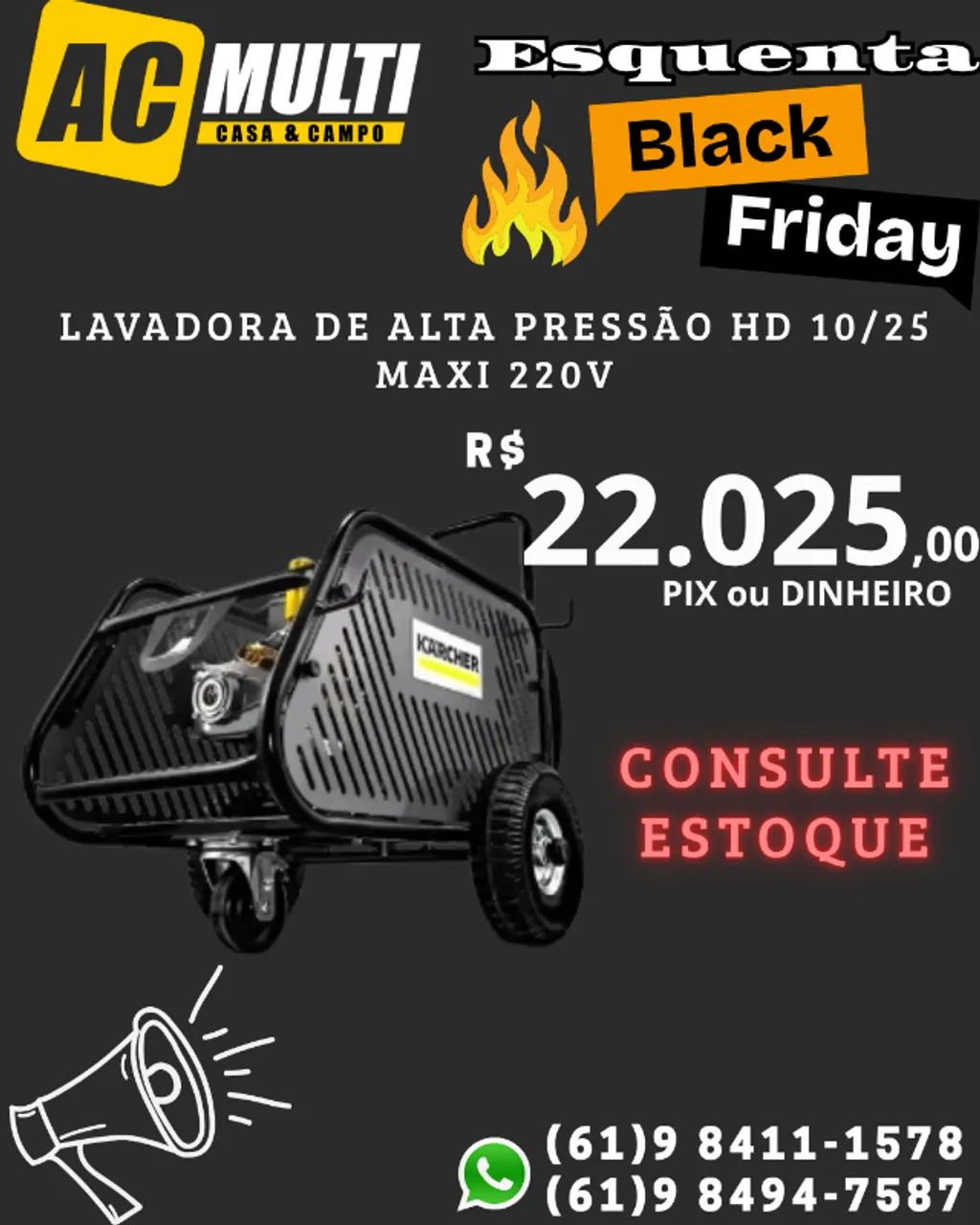 Lavadora de alta pressão HD 10/25 MAXI 220V