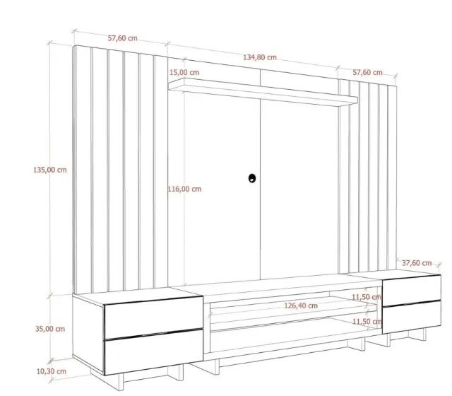Rack com Painel Ivar - USADO - Foto 3