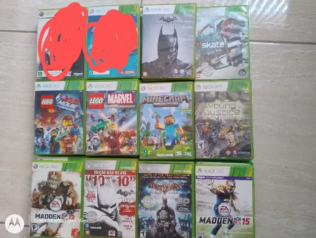Games originais Xbox 360 em DVD, passo cartão