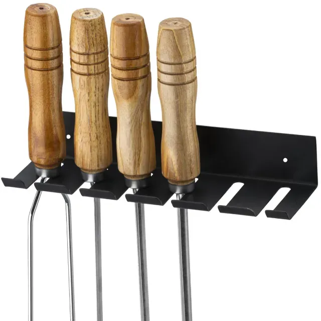 Suporte Porta 6 Espetos de Churrasco 26cm