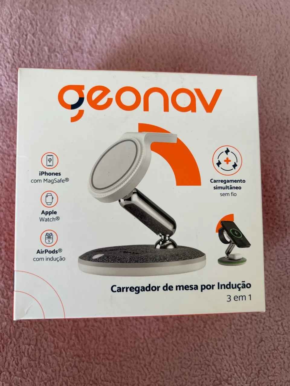 Geonav 3em1 carregador por indução