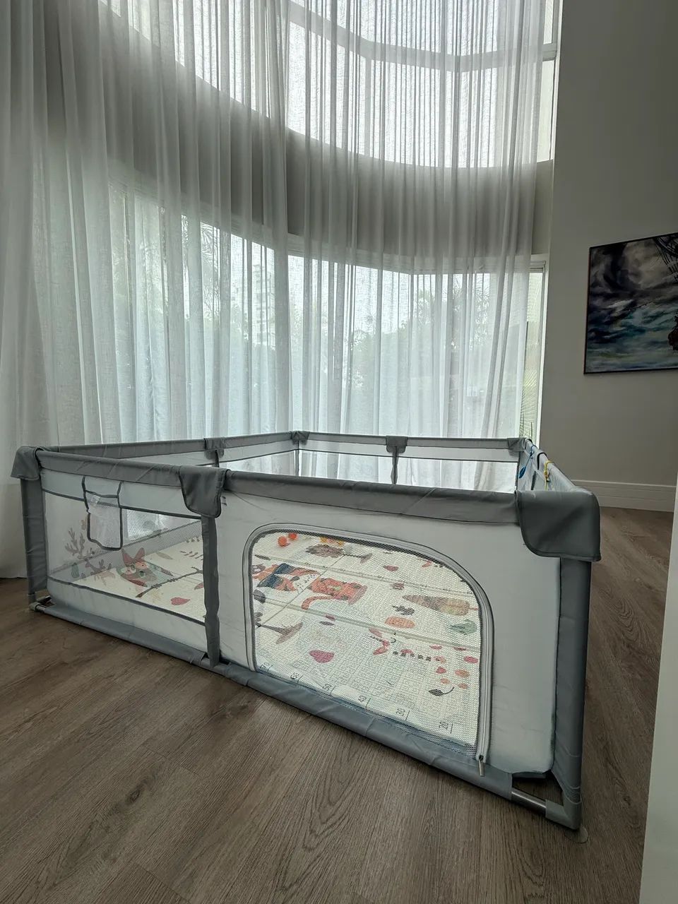 Cercadinho Infantil Cercado de Proteção Com Tapete e Acessórios Novo - Foto 4