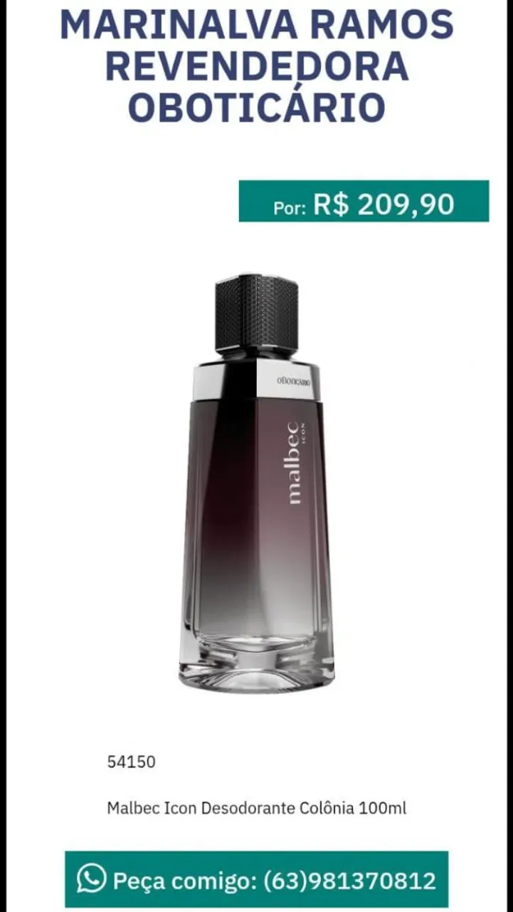 Malbec Icon Desodorante Colônia 100ml