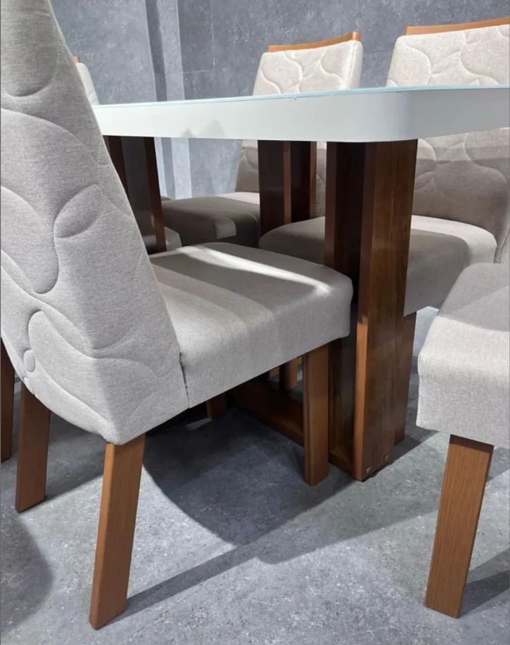 Mesa de jantar centra com 6 cadeiras lumina  - Foto 2
