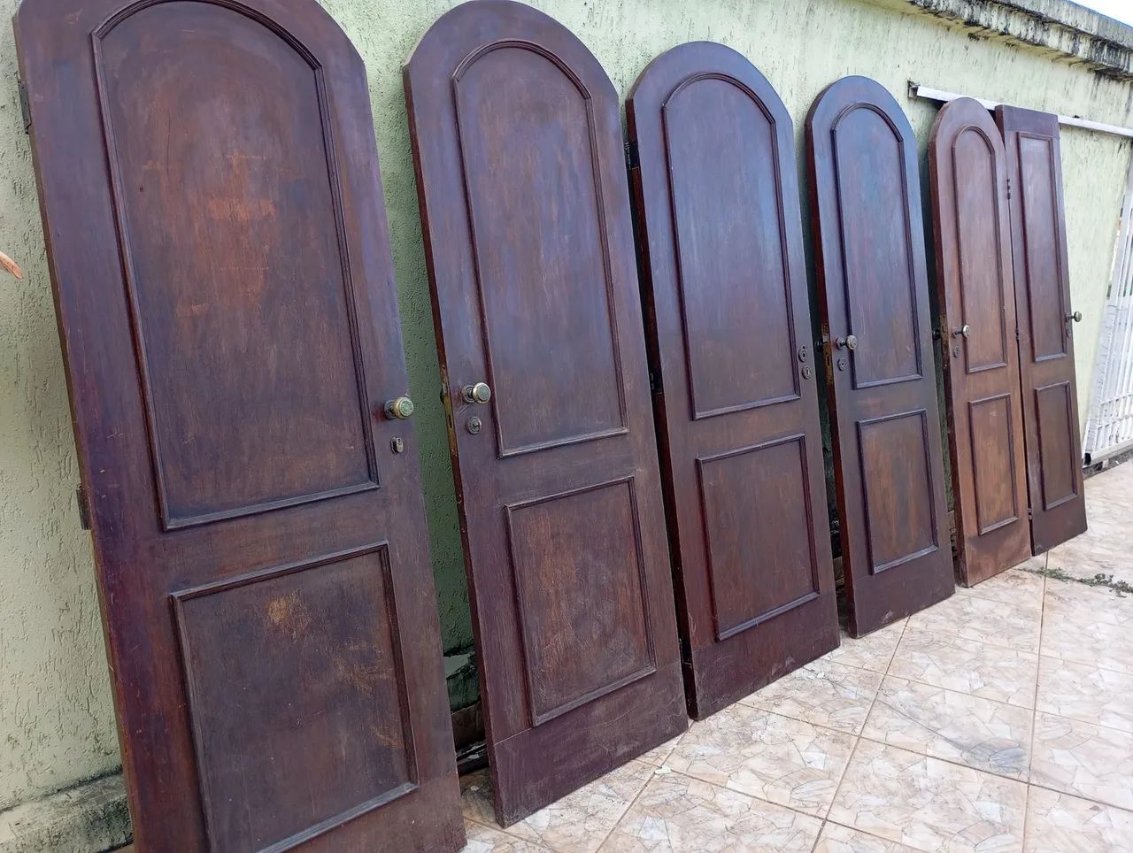 Kit com 6 portas madeira Maciça pesada com fechadura 64418995075459121