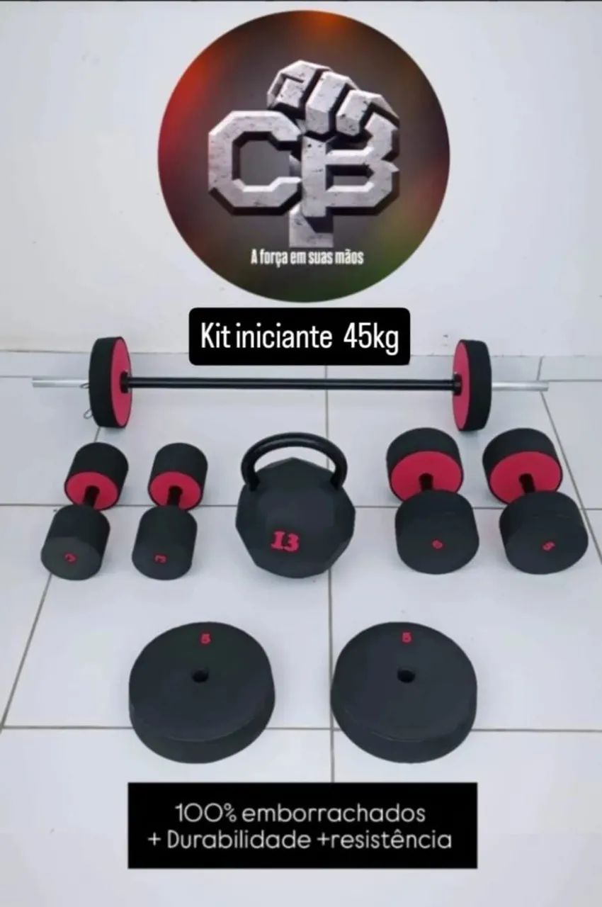 Kit musculação 45kg