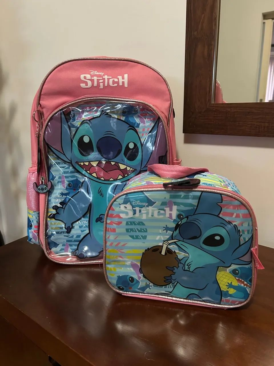 Kit Mochila e Lancheira Stitch Disney