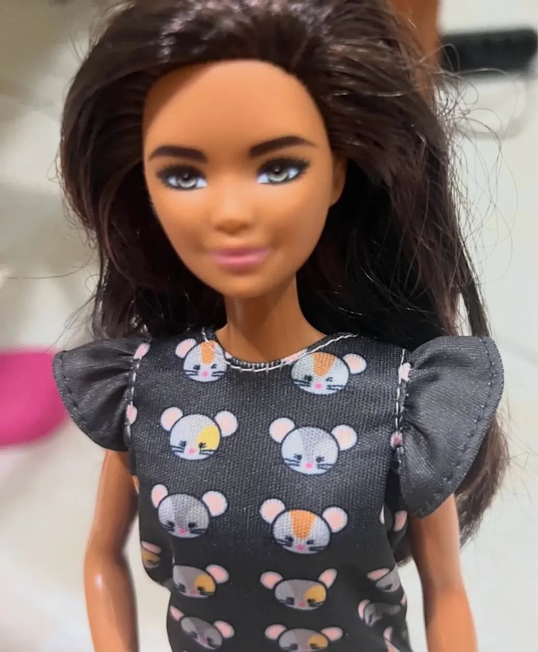 Vestido de boneca com estampa de ratinhos - Foto 3