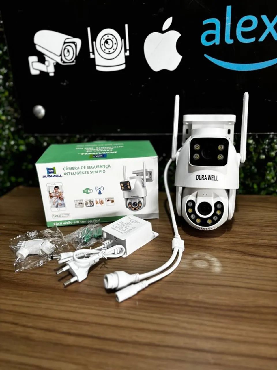 Câmera de Segurança IP Wi-fi Externa Dupla Durawell - APP YOOSEE