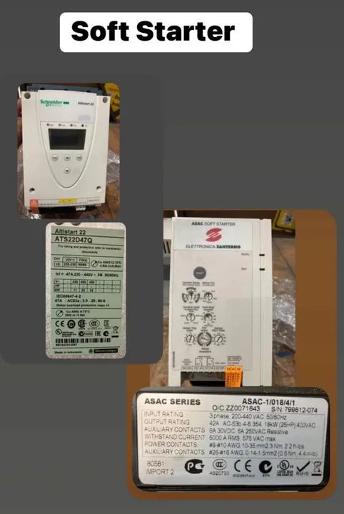 Lote 02 Soft Starter Santerno / Schneider