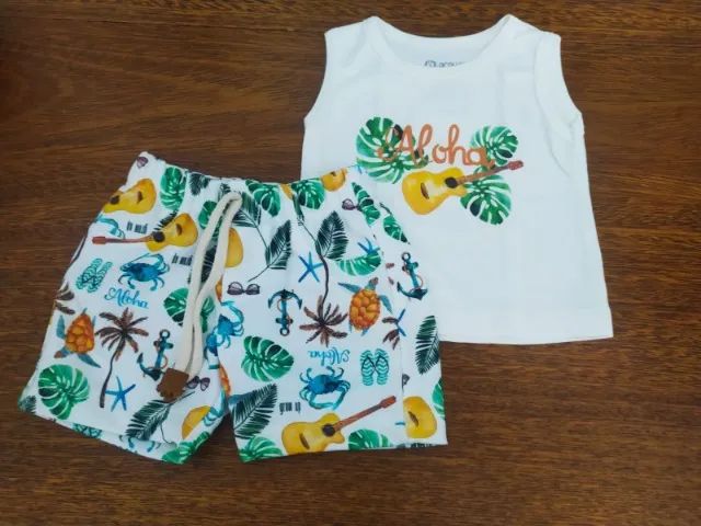 Conjunto Para Bebê Camisa E Short 