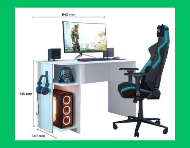 Escrivaninha Mesa Gamer 100% MDP MATERIAL DE EXELENTE QUALIDADE (SUPER OFERTA)!! - Foto 2