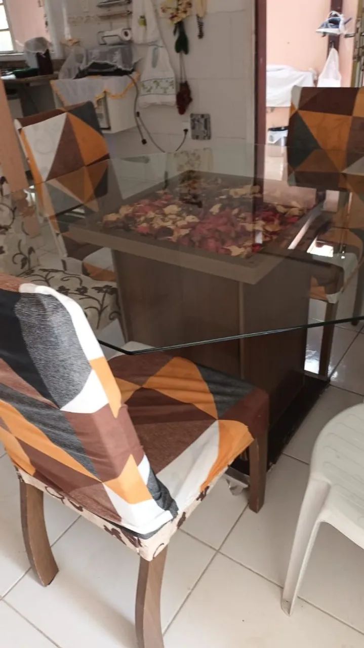 Vidro sextavado para mesa de jantar 