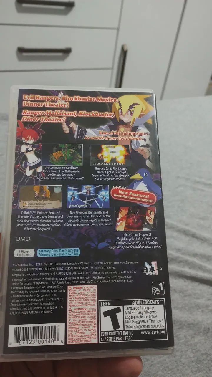 Caixa original do jogo disgaea 2 dark hero days psp - Foto 2