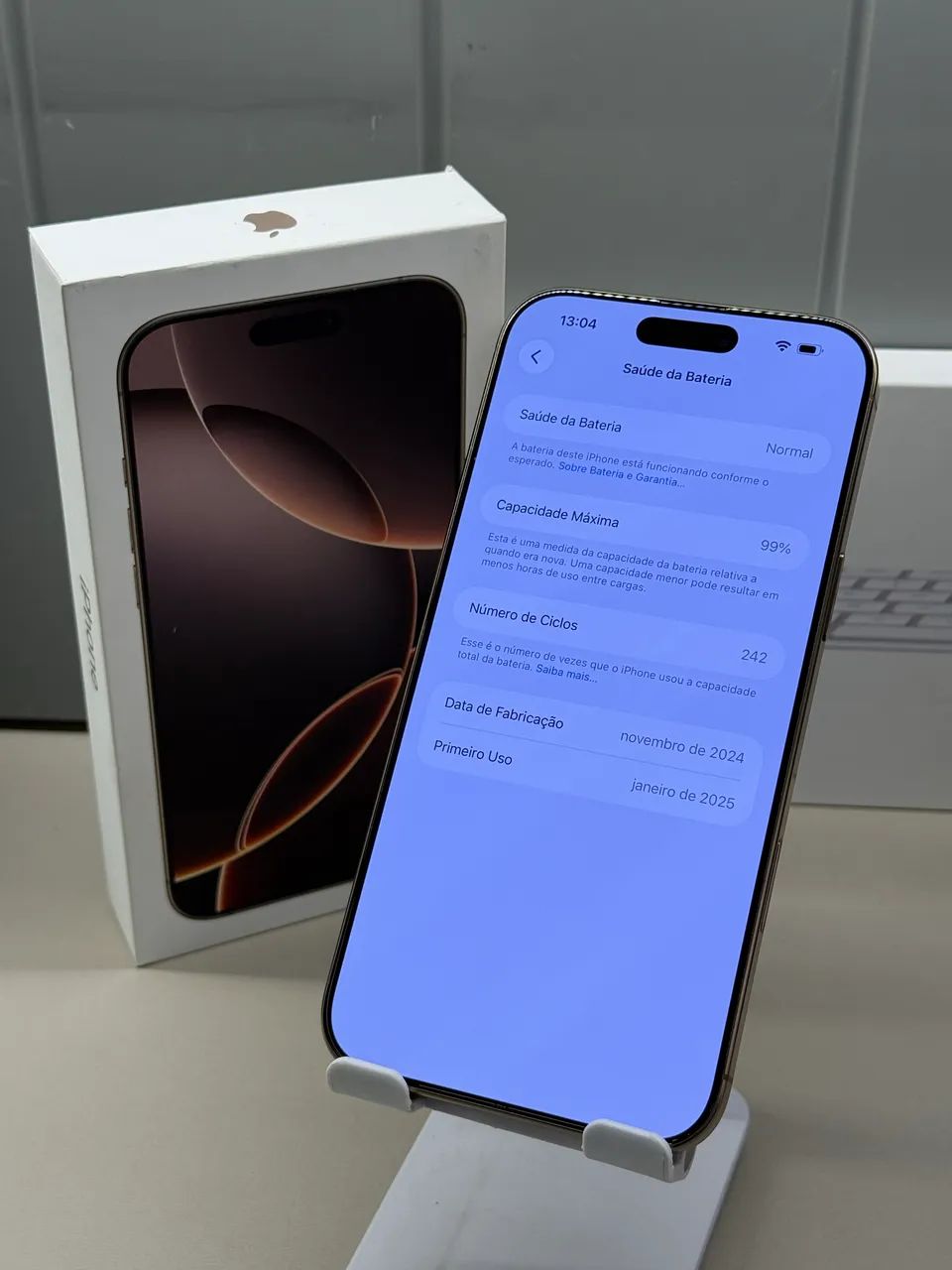 iPhone 16 pro Max 256gb Desert Titânio bateria 99% com Garantia