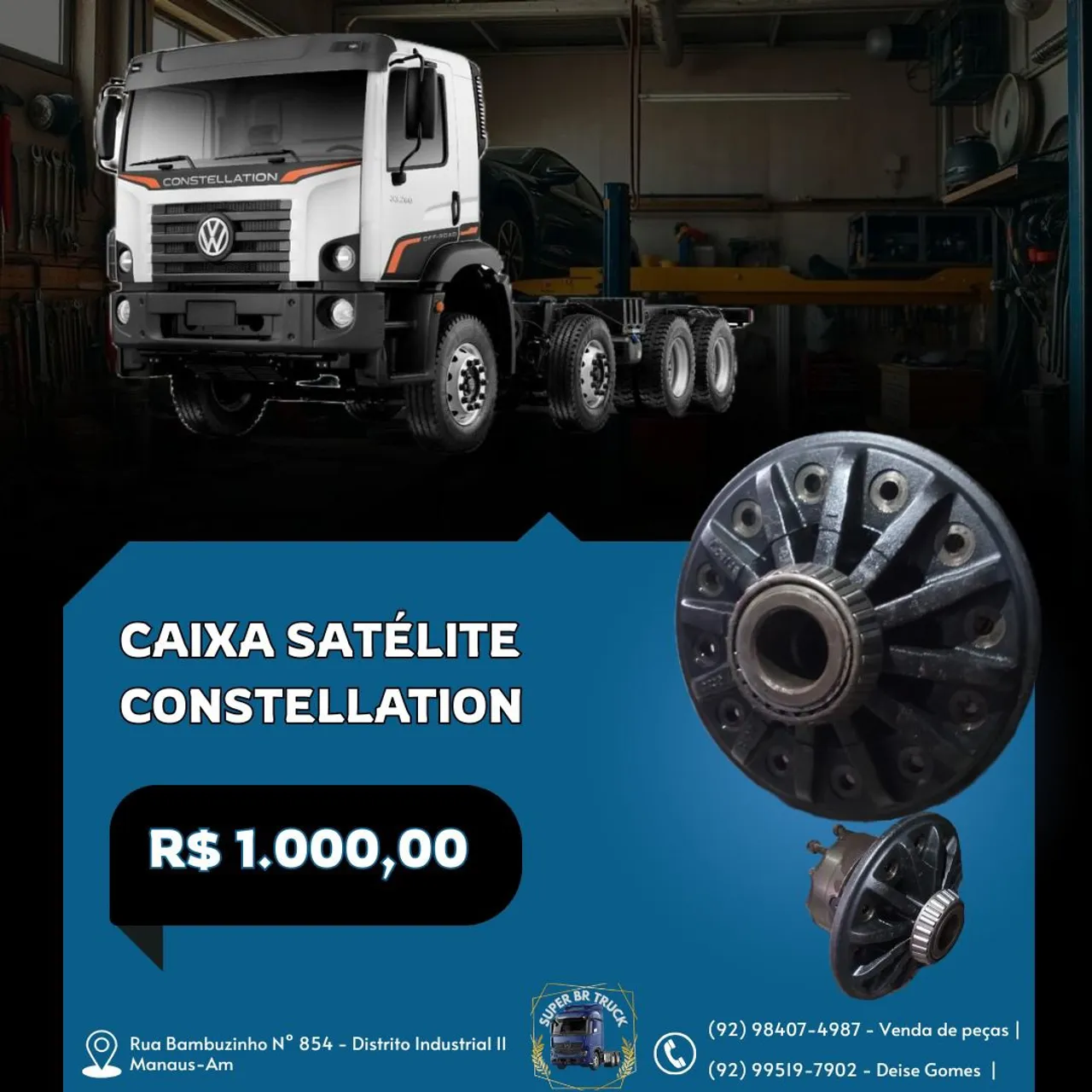 Caixa Satélite Constellation - Peça para Caminhão