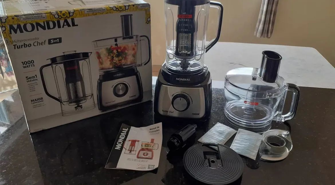 Multiprocessador Mondial Turbo Chef 5 em 1 - 1000W