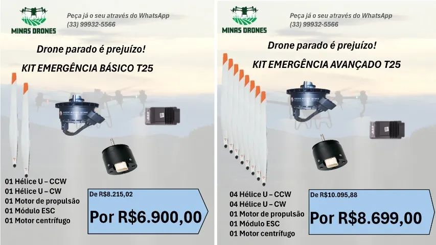 Kit Peças de reposição para drones de pulverização DJI Agras T20P, T40 ,T50 e 25 - Foto 2