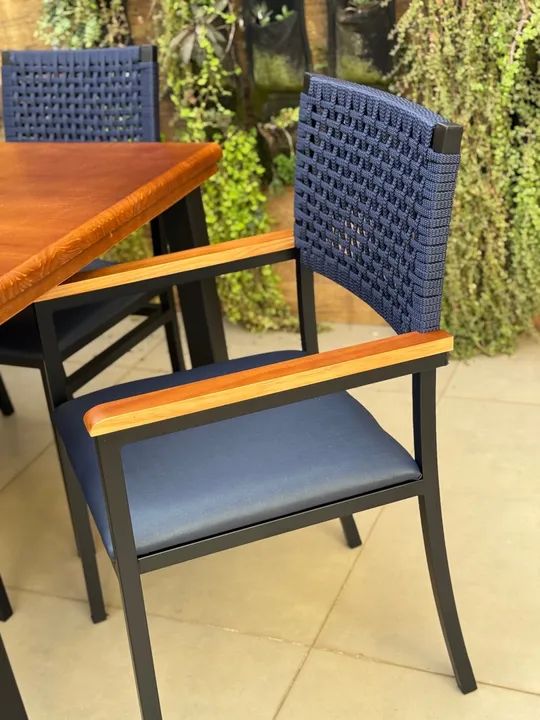 Conjunto mesa e 8 cadeiras externa brisa náutica - Solare móveis  - Foto 2