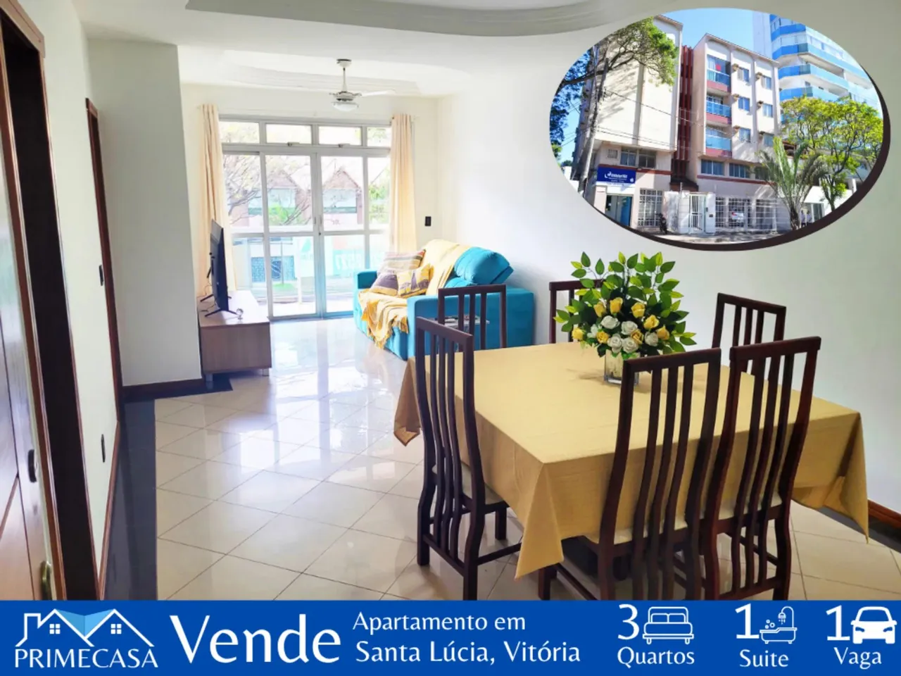 Apartamento para venda tem 120 metros quadrados com 3 quartos