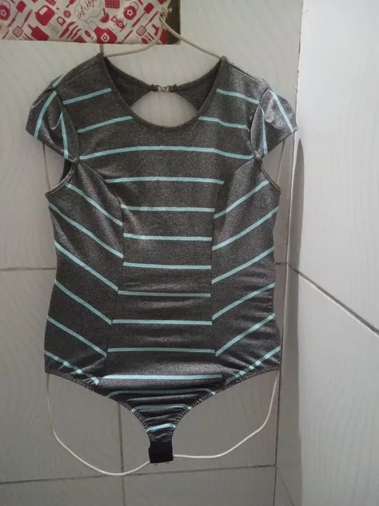 Body listrado Feminino M - Foto 3