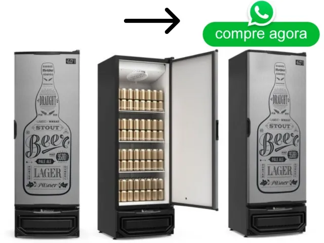 Cervejeira Imbera 410 litros Gelopar Inox 220v
