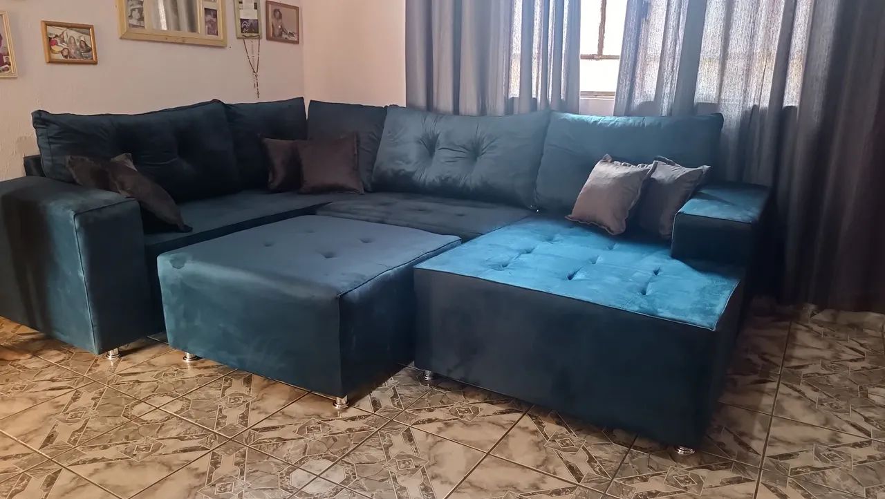 Sofá de Canto Azul - Conforto e Estilo! - Foto 5