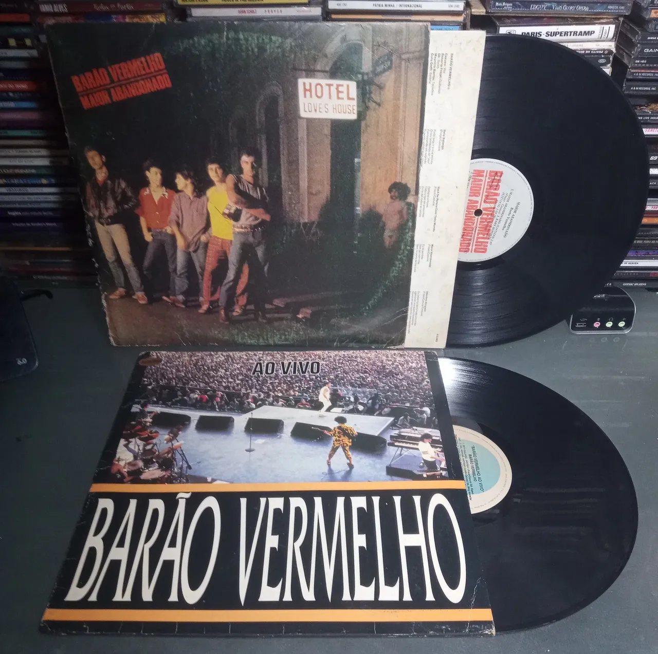 Discos de Vinil Lps Barão Vermelho - Maior Abandonado e Ao Vivo
