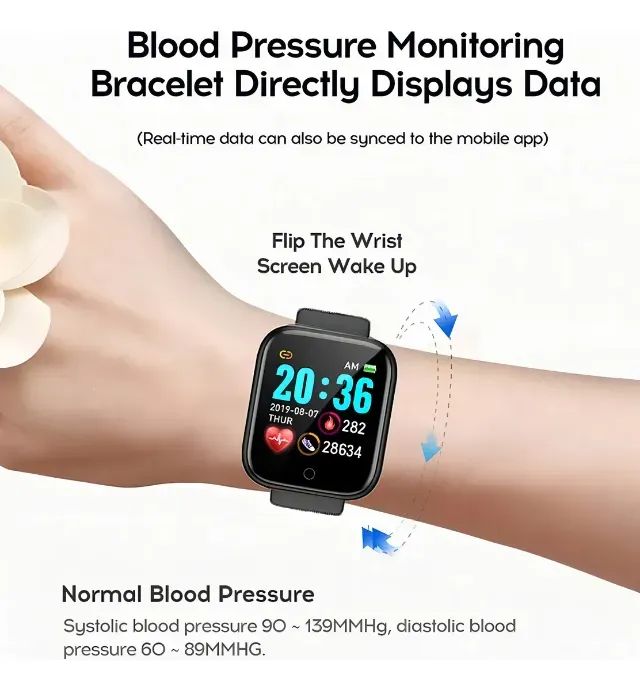 Relógio Smartwatch D20 Atividade Física Mede Pressão Preto Desenho Da Pulseira Lisa - Foto 2